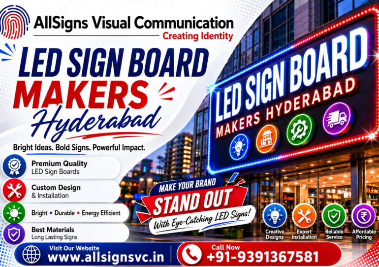 LED Sign Board Makers Hyderabad – Creating Bright, Modern, and Powerful Business Displays