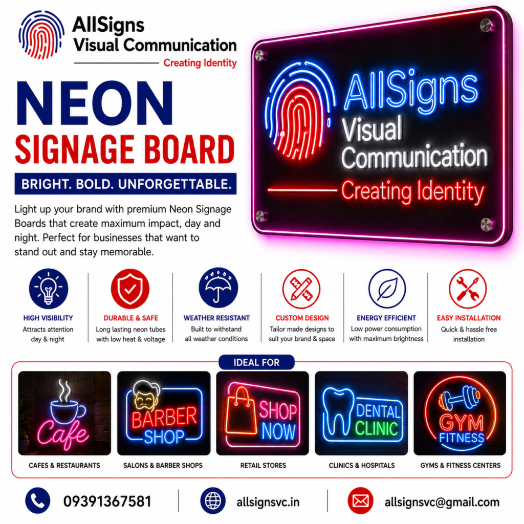 Neon Signages Board