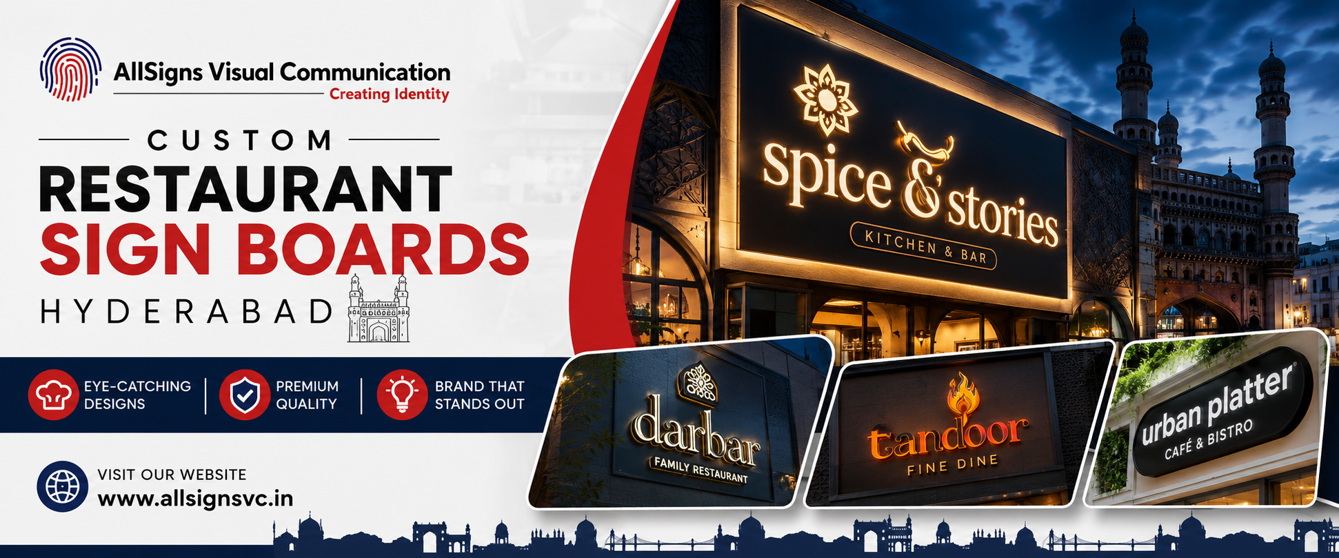 Restaurant Sign Boards Hyderabad